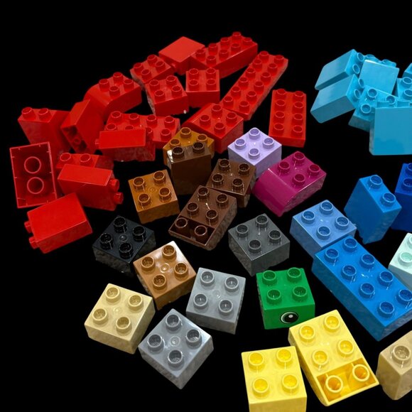 53 Pc Set Of Duplo Mixed Colorful Building Blocks - Picture 4 of 5